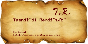 Tasnádi Renátó névjegykártya