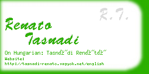 renato tasnadi business card
